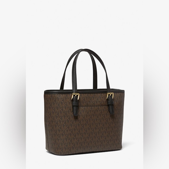 NWT Michael Kors Jet Set Travel Extra-Small Logo Top-Zip Tote Bag - Picture 2 of 7